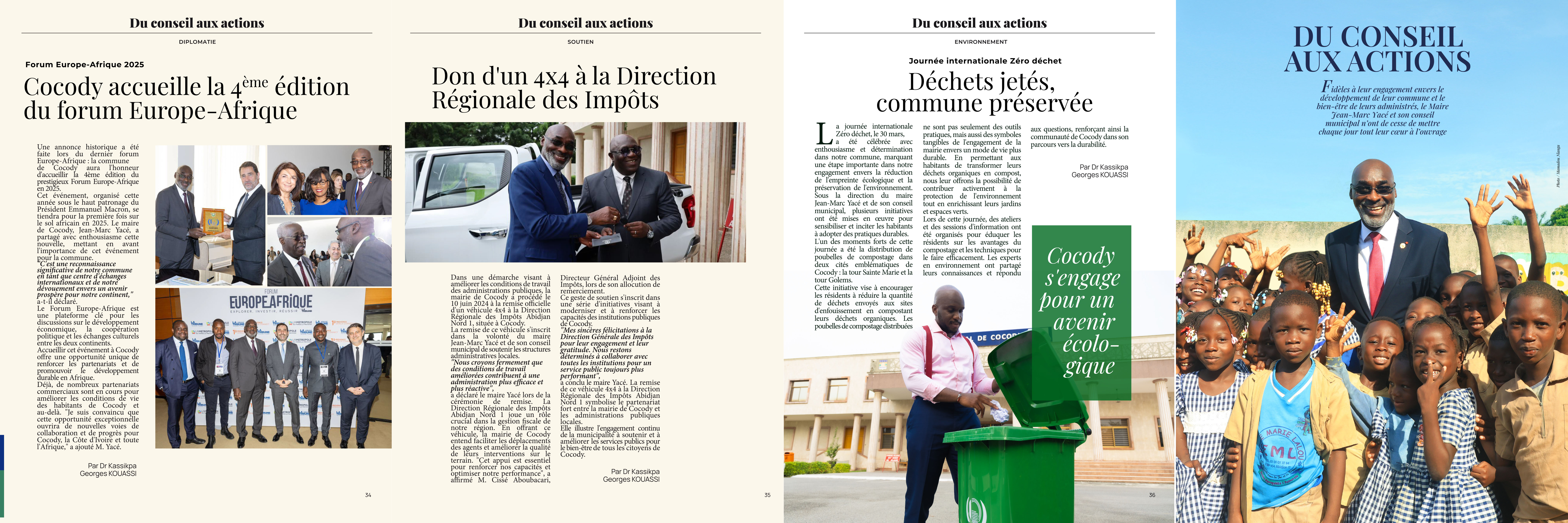 Dépliant du bilan de la Mairie de Cocody, page 1