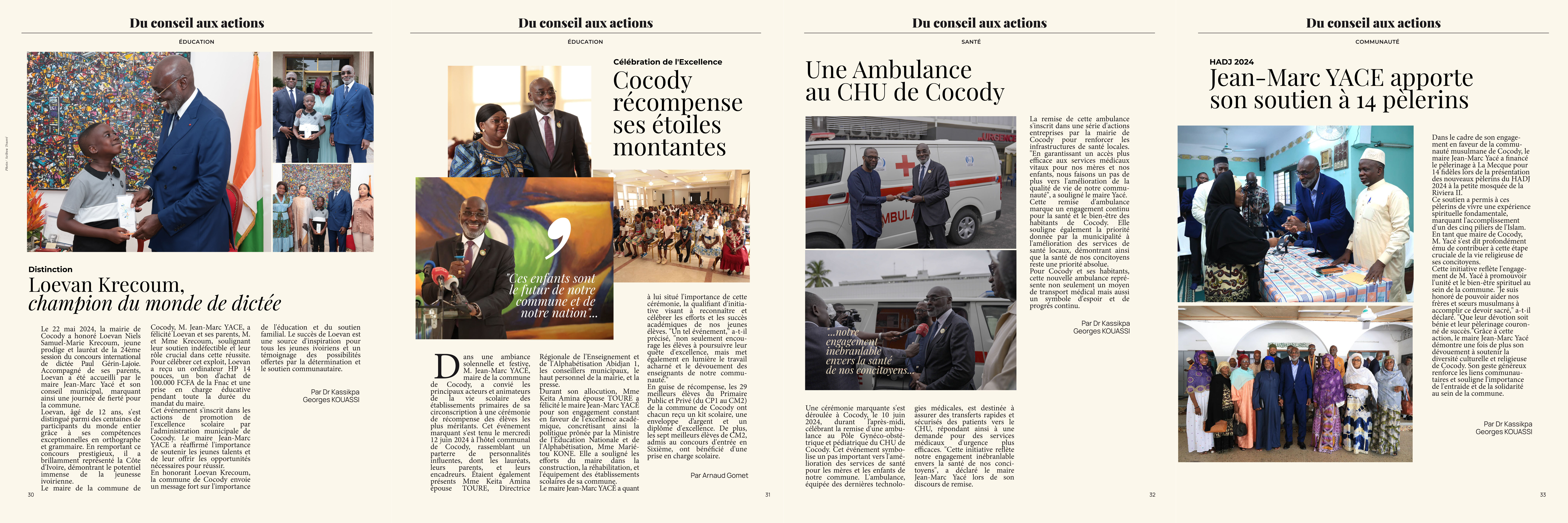 Dépliant du bilan de la Mairie de Cocody, page 2